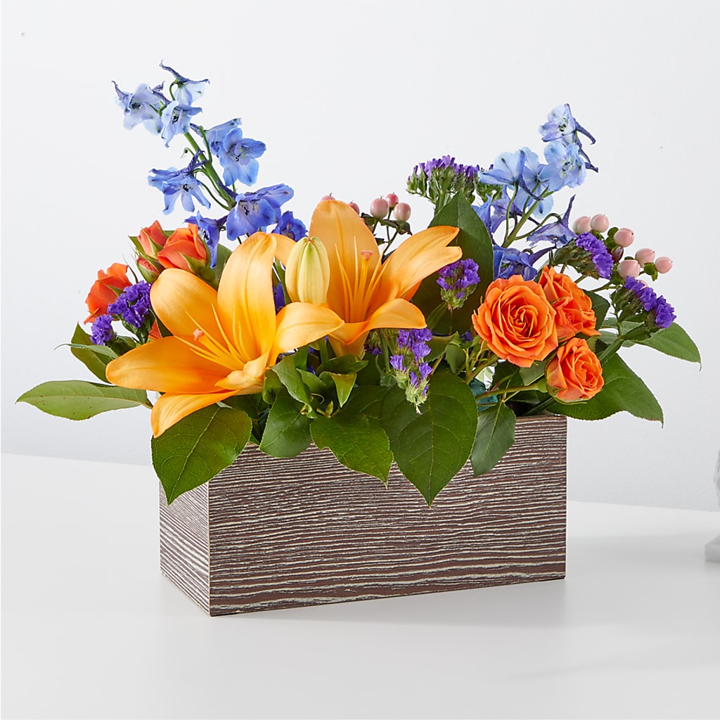 Radiant Citrus Box Bouquet – MARMET FLOWERS & MORE, Marmet WV