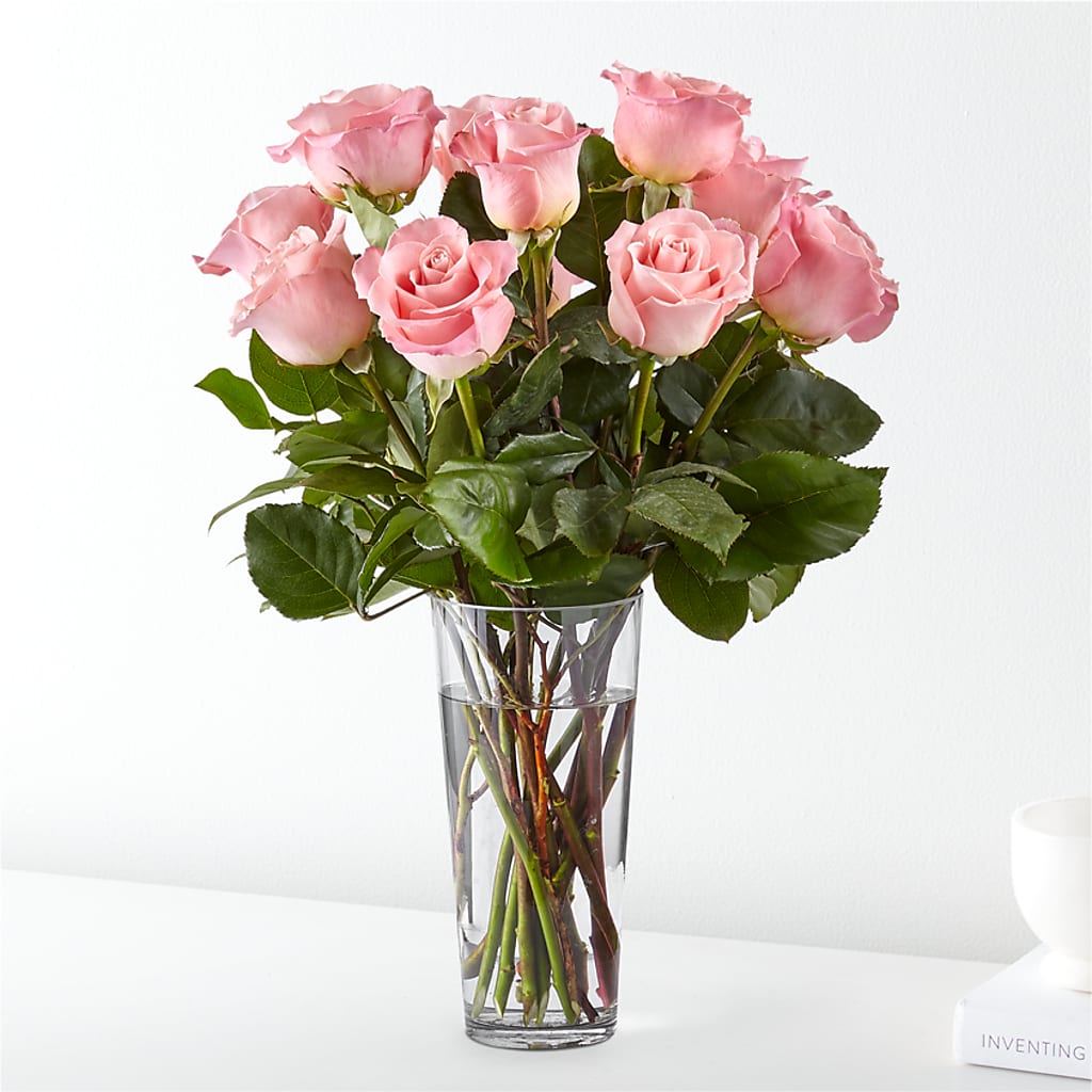 Long Stem Pink Rose Bouquet – MARMET FLOWERS & MORE, Marmet WV