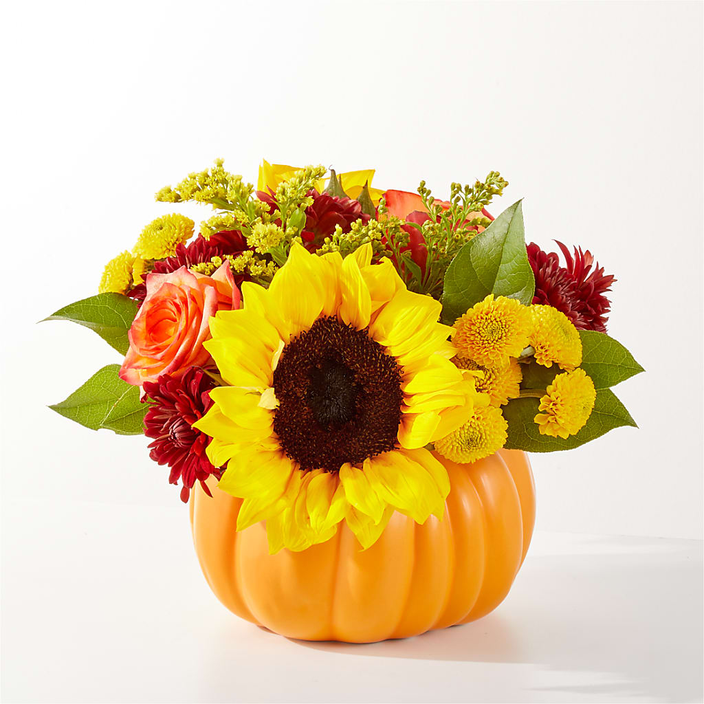 Golden Gourd Pumpkin Bouquet – MARMET FLOWERS & MORE, Marmet WV