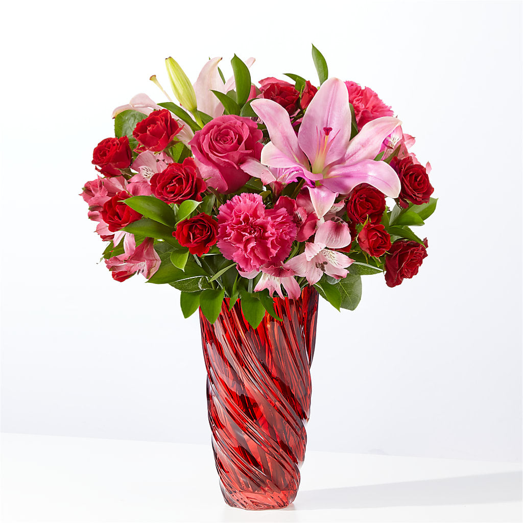 In Love Bouquet with Luxe Swirl Vase – MARMET FLOWERS & MORE, Marmet WV