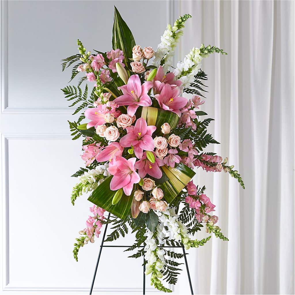 Elegant Embrace Standing Spray – MARMET FLOWERS & MORE, Marmet WV