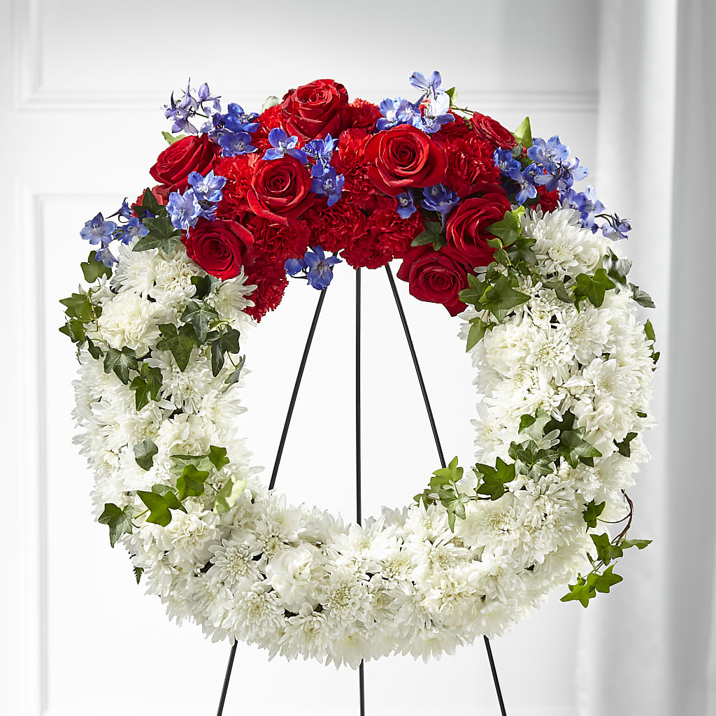 Patriotic Passion Wreath – MARMET FLOWERS & MORE, Marmet WV
