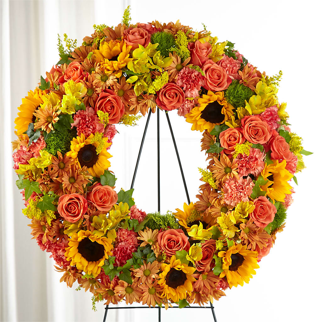 Autumnal Memories Wreath (Standard) – MARMET FLOWERS & MORE, Marmet WV
