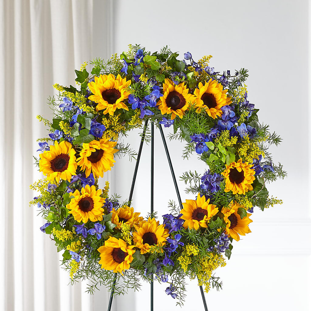Bright Rays Wreath – MARMET FLOWERS & MORE, Marmet WV