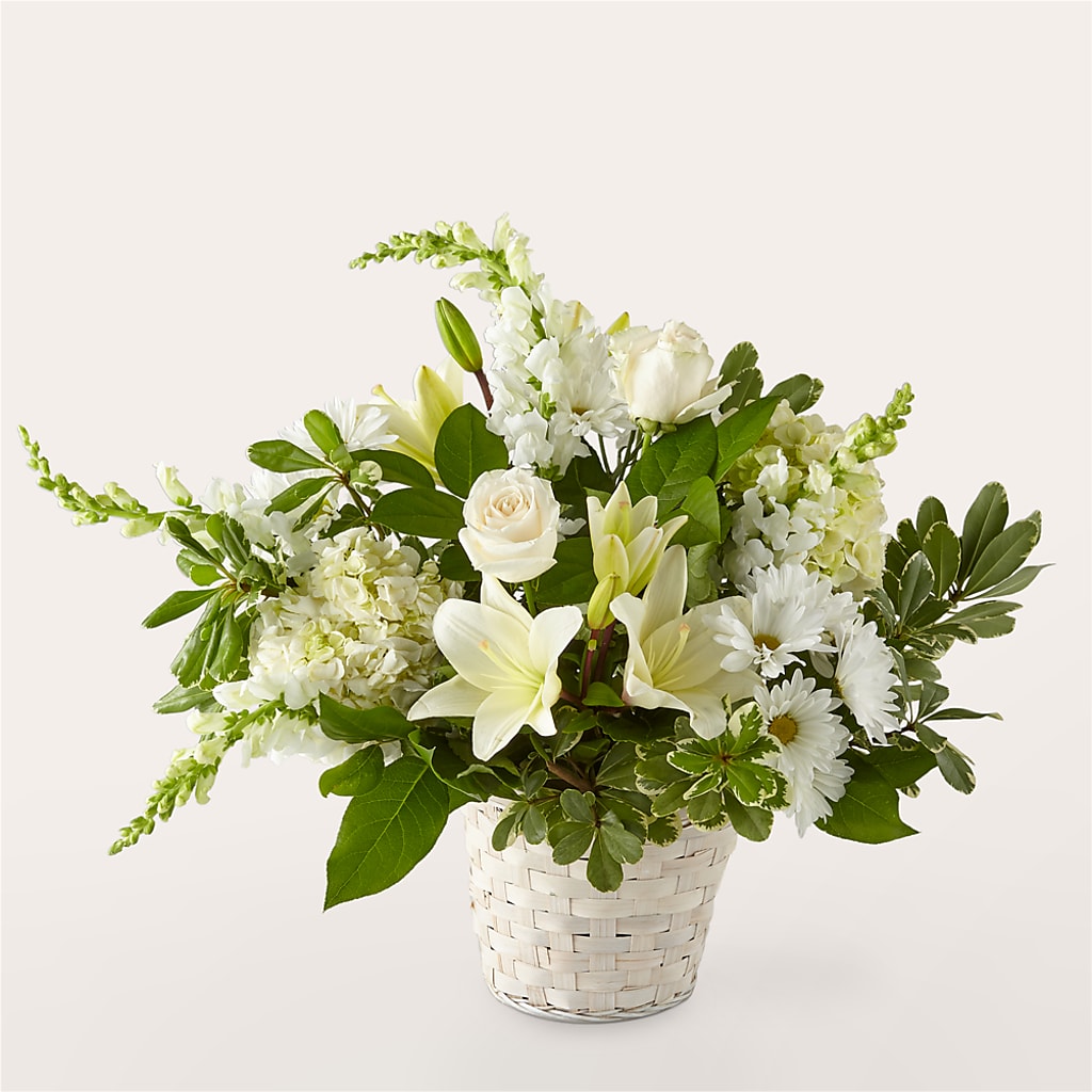Ivory Elegance Floral Basket – MARMET FLOWERS & MORE, Marmet WV