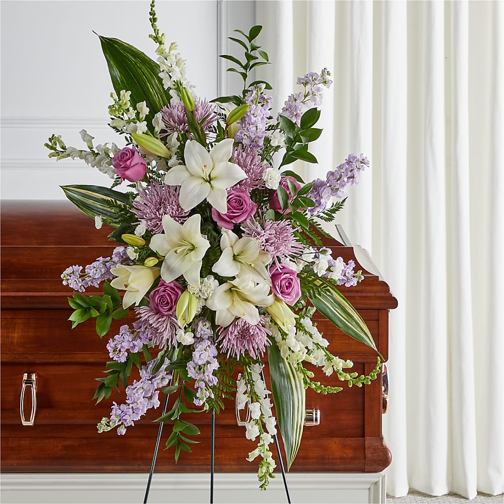 Grateful Hearts Standing Spray – MARMET FLOWERS & MORE, Marmet WV
