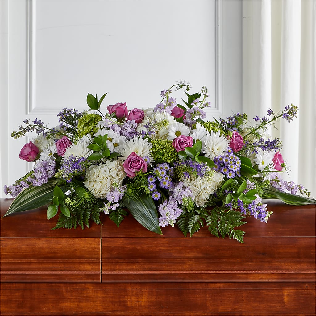 Meadows of Serenity Casket Spray – MARMET FLOWERS & MORE, Marmet WV