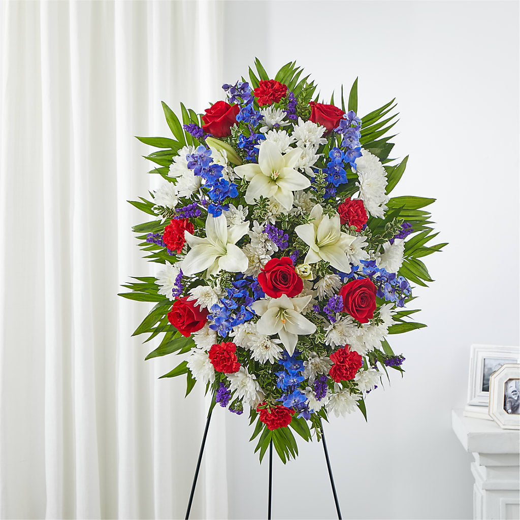 Cherished Service Standing Spray – MARMET FLOWERS & MORE, Marmet WV