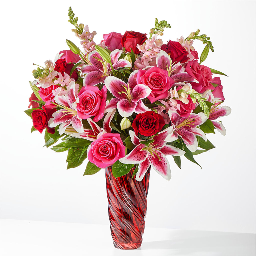 Always You Bouquet with Luxe Swirl Vase – MARMET FLOWERS & MORE, Marmet WV