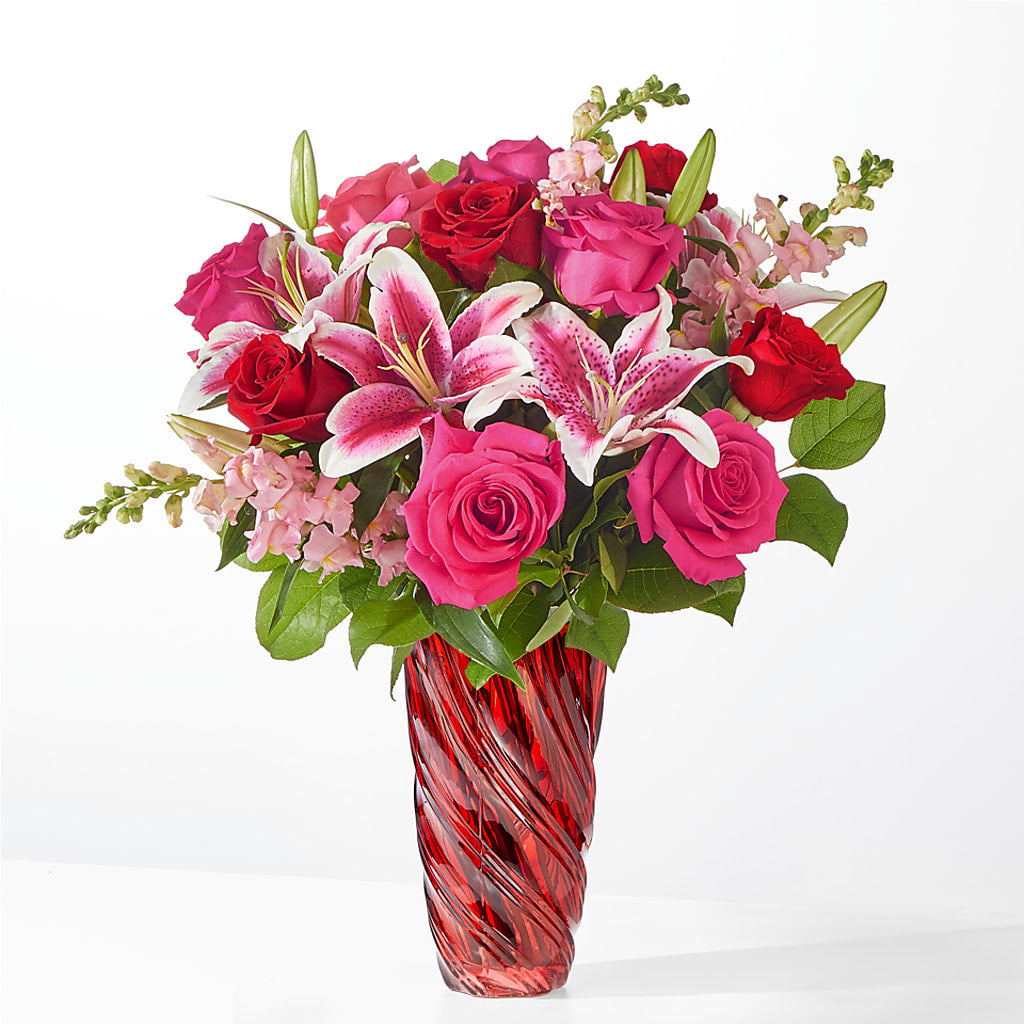 Always You Bouquet with Luxe Swirl Vase – MARMET FLOWERS & MORE, Marmet WV