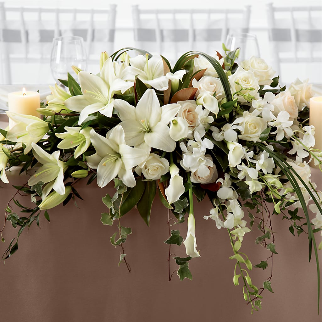 White Linen Arrangement – MARMET FLOWERS & MORE, Marmet WV