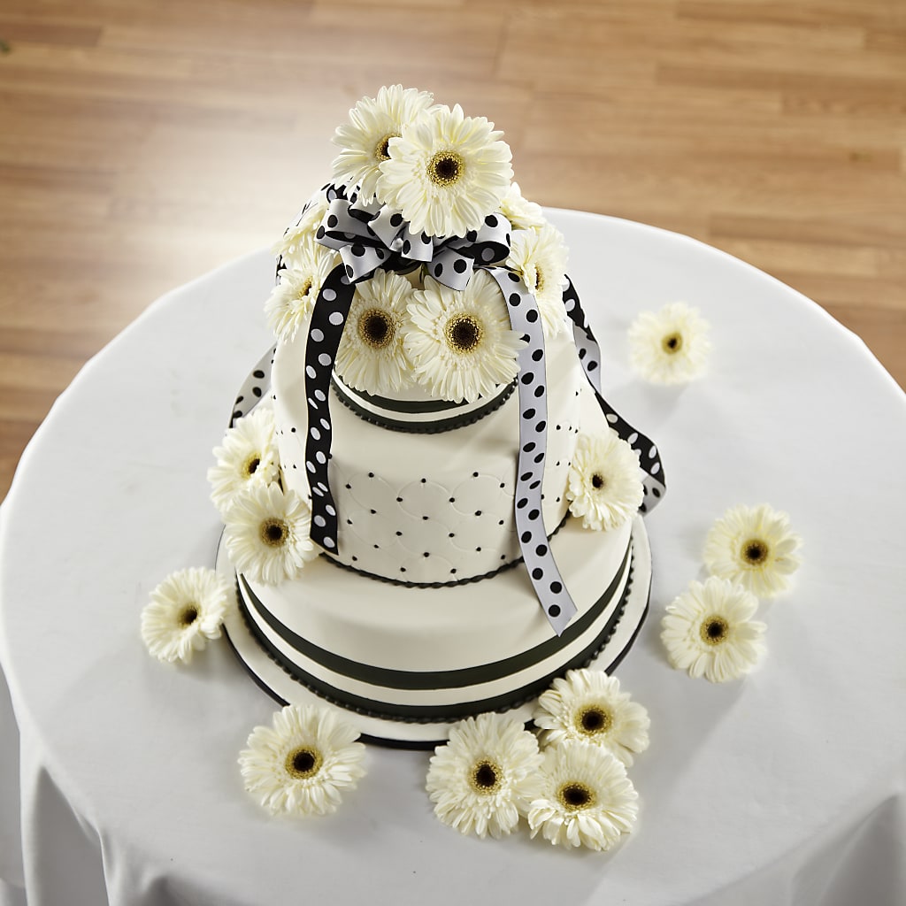 Simple Sophistication Cake Décor – MARMET FLOWERS & MORE, Marmet WV