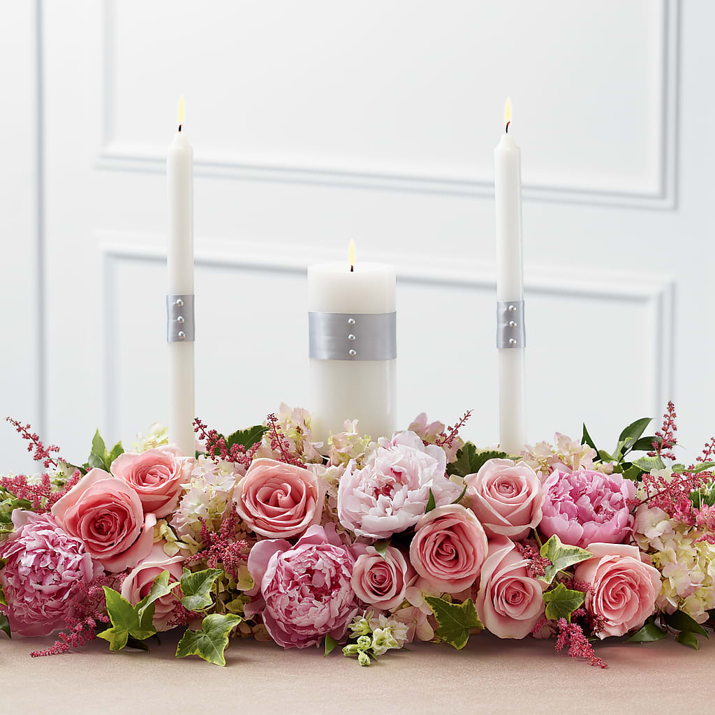Worldwide Romance Unity Candle Arrangement – MARMET FLOWERS & MORE, Marmet WV