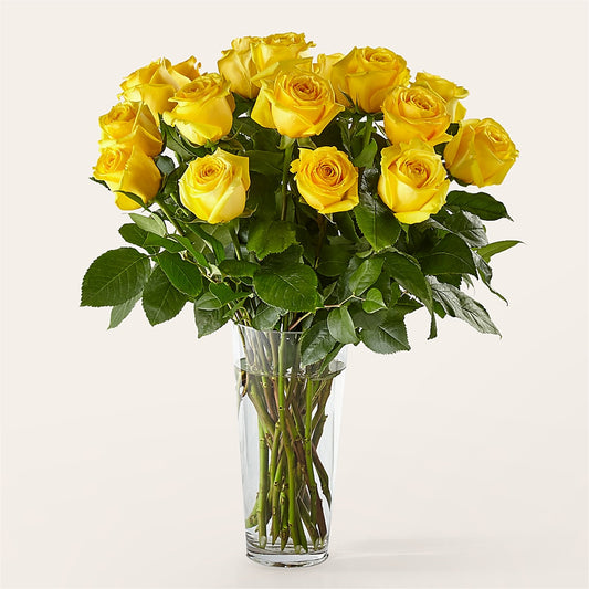 Long Stem Yellow Rose Bouquet – MARMET FLOWERS & MORE, Marmet WV