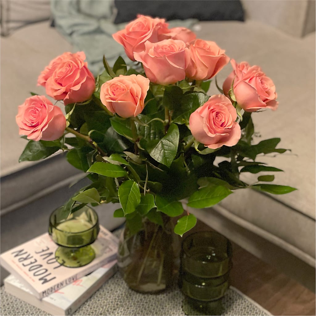 Long Stem Pink Rose Bouquet – MARMET FLOWERS & MORE, Marmet WV