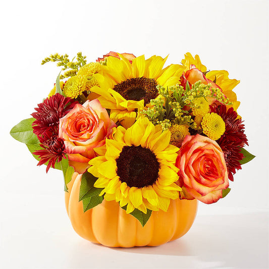 Golden Gourd Pumpkin Bouquet – MARMET FLOWERS & MORE, Marmet WV