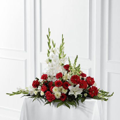 Crimson & White Arrangement – MARMET FLOWERS & MORE, Marmet WV