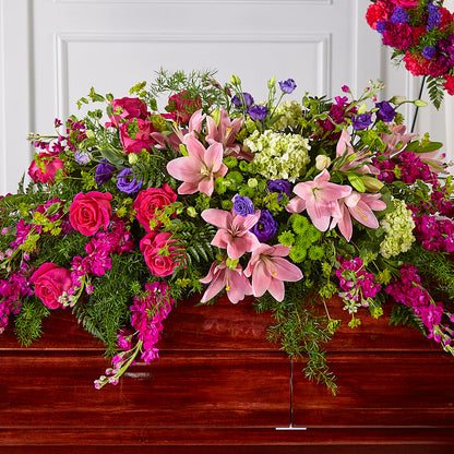 Radiant Tribute Casket Spray – MARMET FLOWERS & MORE, Marmet WV