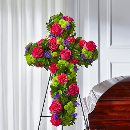 Tribute Rose Floral Cross – MARMET FLOWERS & MORE, Marmet WV