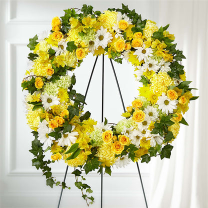Golden Remembrance Wreath – MARMET FLOWERS & MORE, Marmet WV