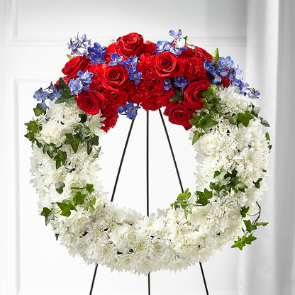 Patriotic Passion Wreath – MARMET FLOWERS & MORE, Marmet WV
