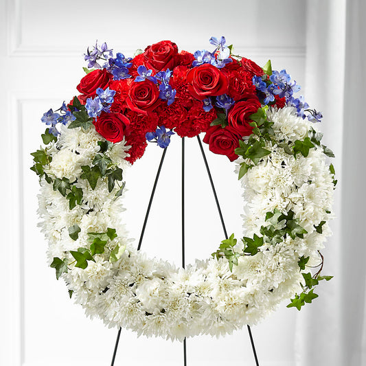 Patriotic Passion Wreath – MARMET FLOWERS & MORE, Marmet WV