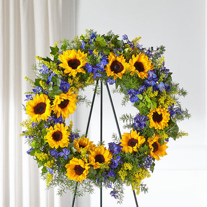 Bright Rays Wreath – MARMET FLOWERS & MORE, Marmet WV