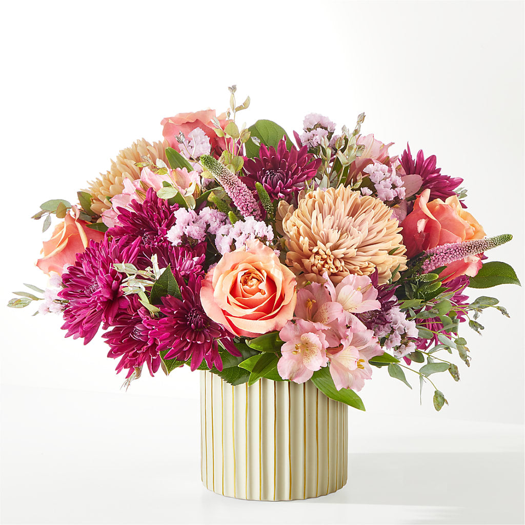 Berry Cobbler Bouquet with Ivory Vase – MARMET FLOWERS & MORE, Marmet WV