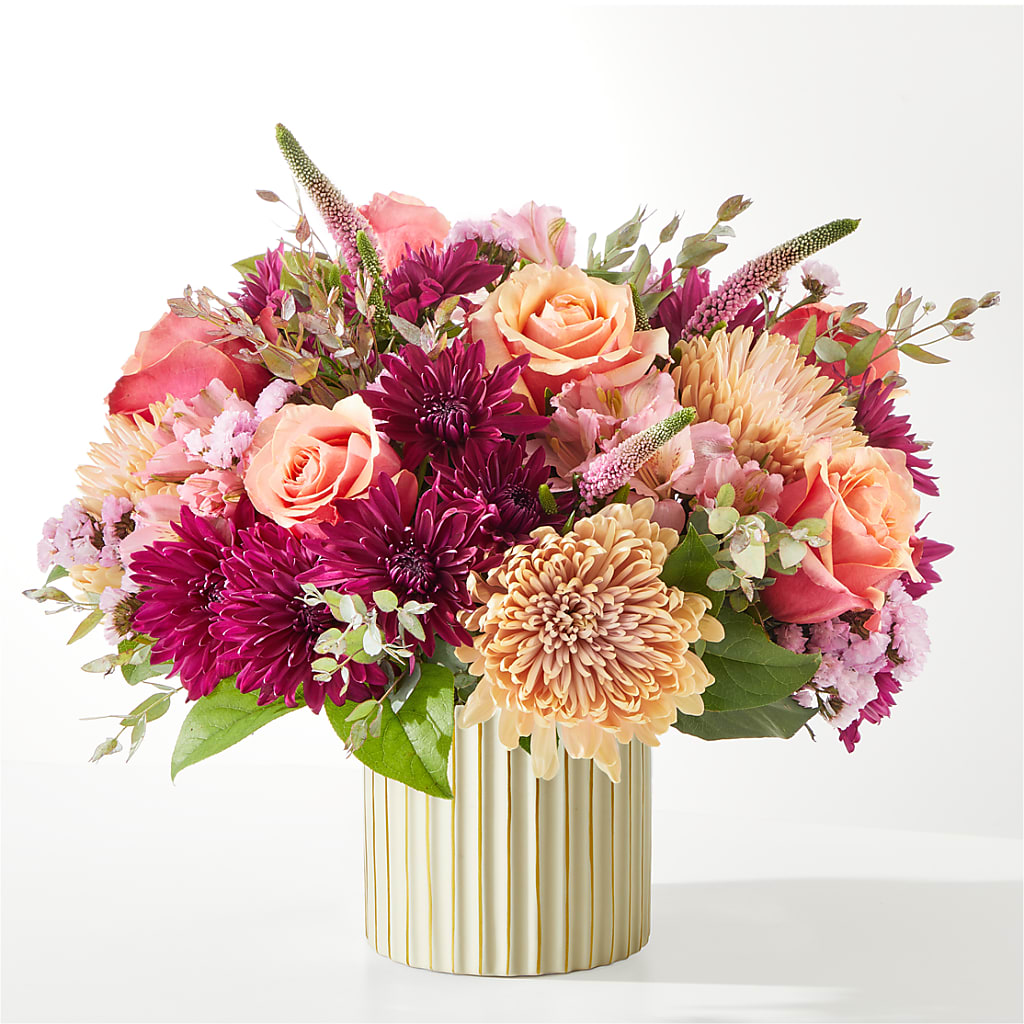 Berry Cobbler Bouquet with Ivory Vase – MARMET FLOWERS & MORE, Marmet WV