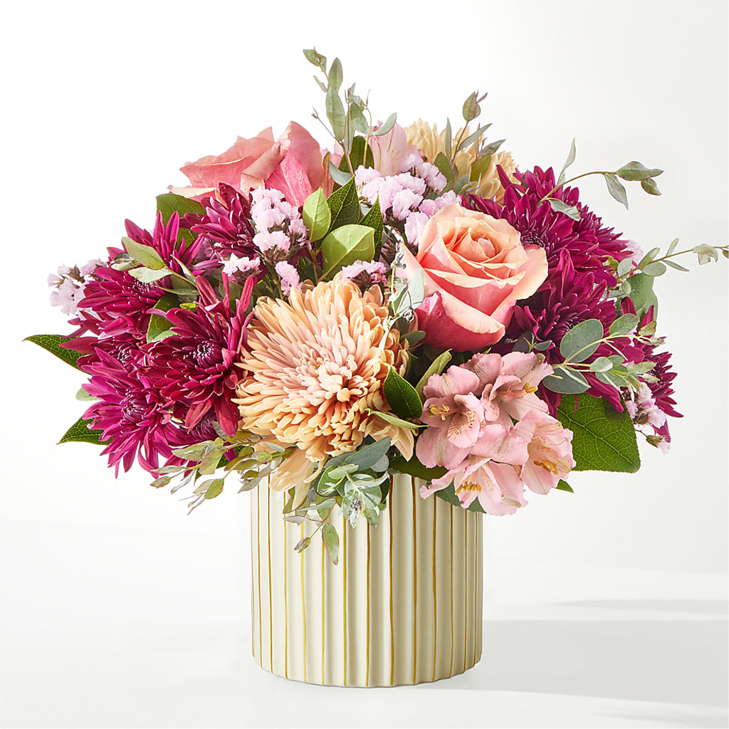 Berry Cobbler Bouquet with Ivory Vase – MARMET FLOWERS & MORE, Marmet WV