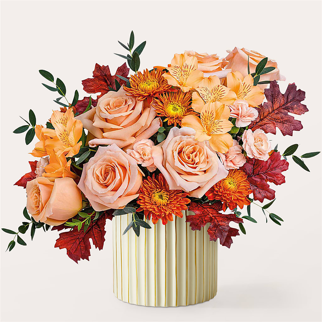 Spiced Latte Bouquet with Ivory Vase – MARMET FLOWERS & MORE, Marmet WV