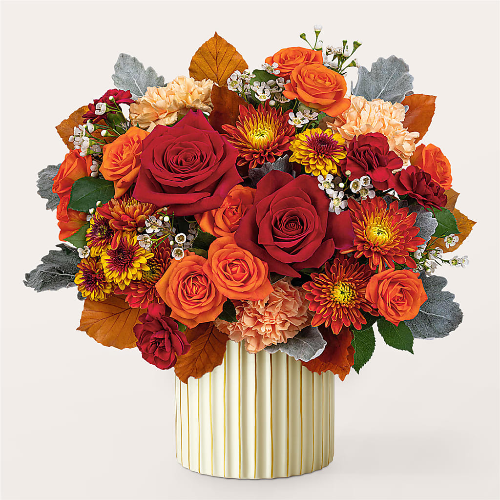 Merlot Bouquet with Ivory Vase – MARMET FLOWERS & MORE, Marmet WV
