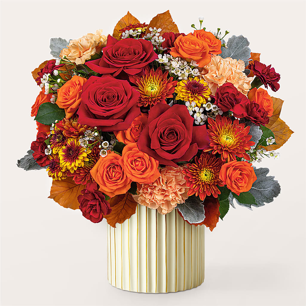 Merlot Bouquet with Ivory Vase – MARMET FLOWERS & MORE, Marmet WV