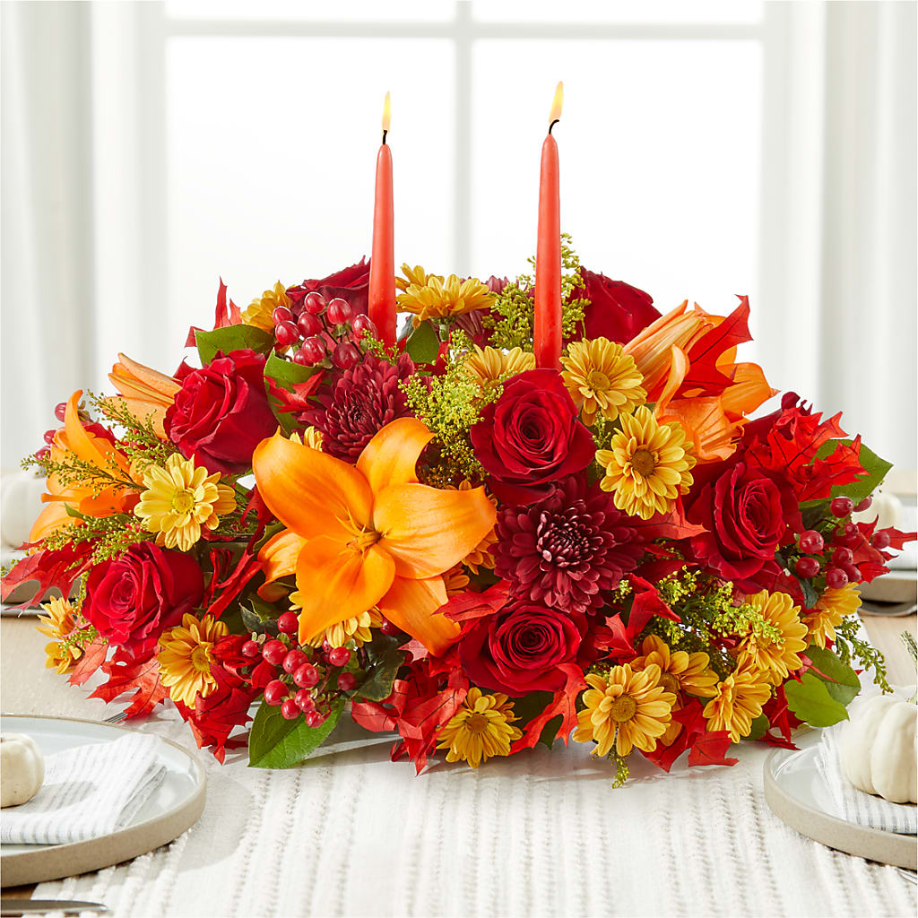 Autumn's Embrace Centerpiece – MARMET FLOWERS & MORE, Marmet WV