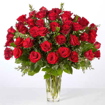 Forever Yours Fifty Stem Red Rose Bouquet – MARMET FLOWERS & MORE, Marmet WV