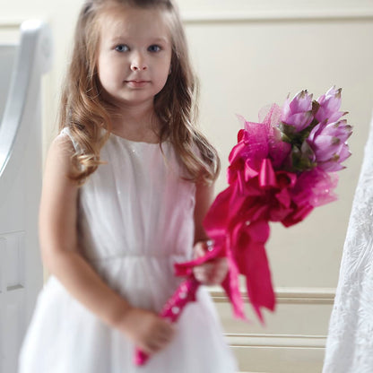 Sparkle Pink Flower Girl Bouquet – MARMET FLOWERS & MORE, Marmet WV
